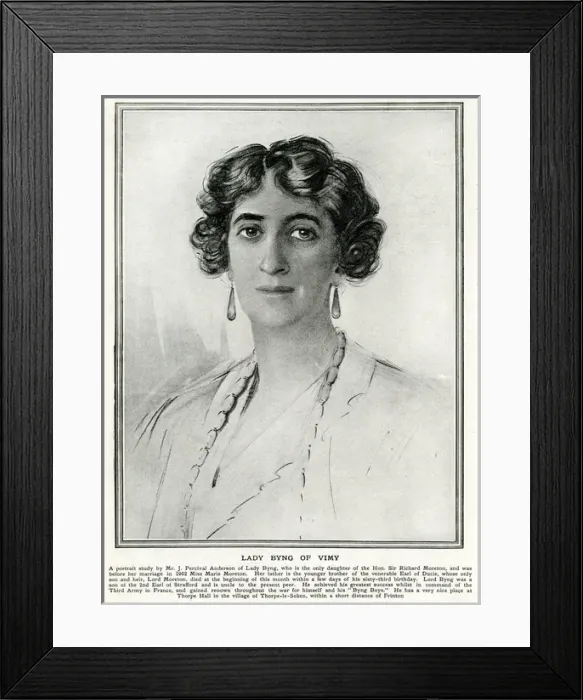 Framed Print : Lady Byng of Vimy by Percival Anderson Framed Print : Lady Byng of Vimy by Percival Anderson