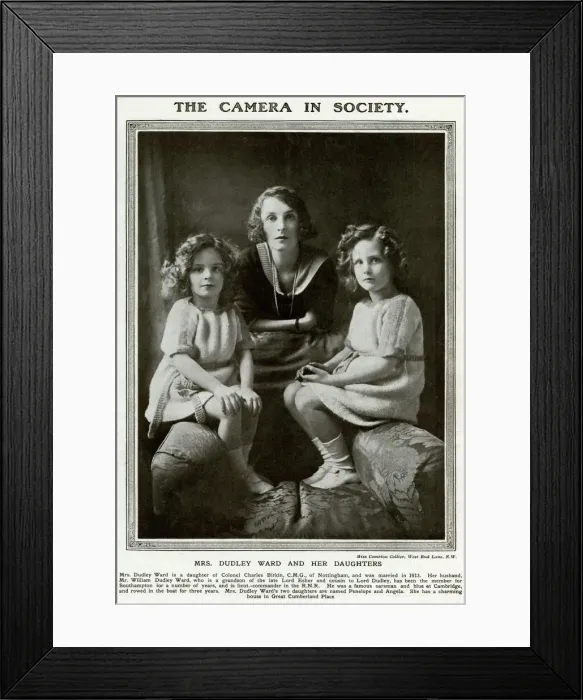 Framed Print : Freda Dudley Ward and her children Framed Print : Freda Dudley Ward and her children