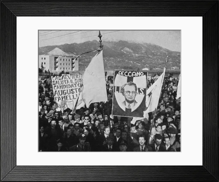 Framed Print : Italian elections- Signor de Gasperi Framed Print : Italian elections- Signor de Gasperi