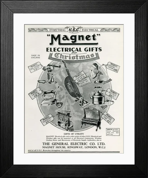 Framed Print : Advert for Magnet household items 1929 Framed Print : Advert for Magnet household items 1929