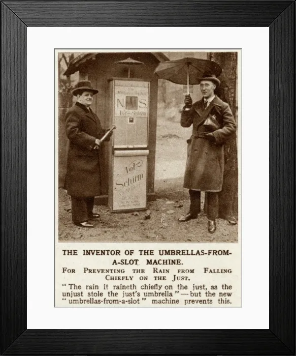 Framed Print : Umbrellas from a-slot machine 1929 Framed Print : Umbrellas from a-slot machine 1929