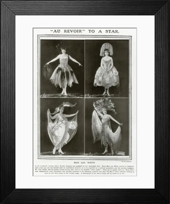 Framed Print : Lee White wearing costumes designed by Reville Framed Print : Lee White wearing costumes designed by Reville