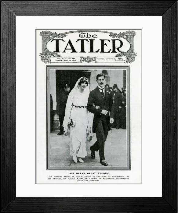 Framed Print : The Tatler front cover - wedding of Harold Macmillan Framed Print : The Tatler front cover - wedding of Harold Macmillan