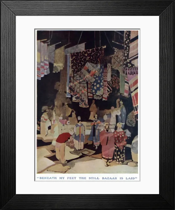 Framed Print : Beneath my Feet the Still Bazaar is Laid Framed Print : Beneath my Feet the Still Bazaar is Laid