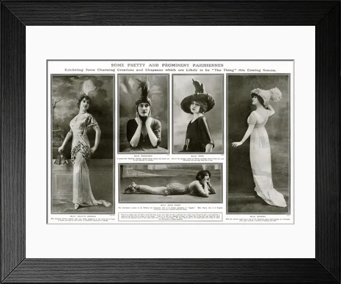 Framed Print : Parisennes models wearing the latest fashion 1912 Framed Print : Parisennes models wearing the latest fashion 1912
