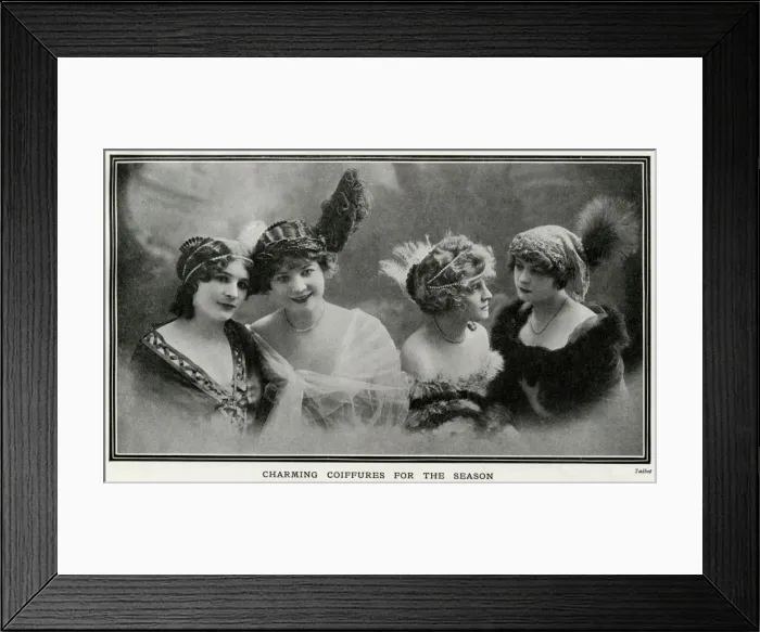 Framed Print : Charming coiffures for the spring season 1912 Framed Print : Charming coiffures for the spring season 1912