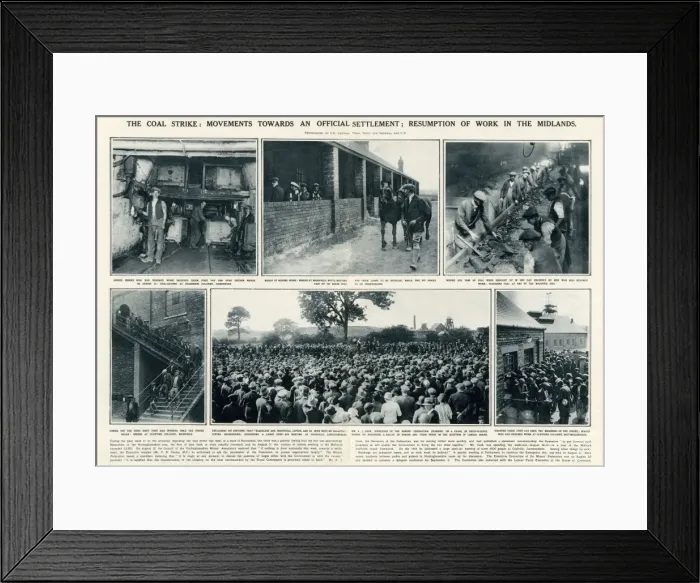 Framed Print : Coal strike: movements towards an offical settlement 1926