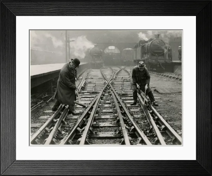 Framed Print : Railway volunteers at work 1926 Framed Print : Railway volunteers at work 1926
