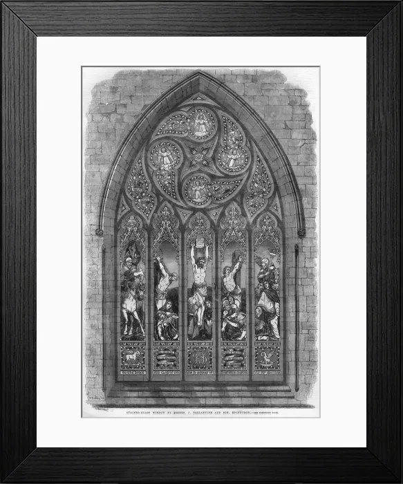 Framed Print : Ballantine stained glass window, 1862