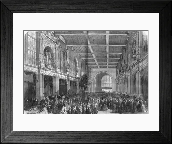 Framed Print : Procession in the grand vestibule, Exposition Universelle