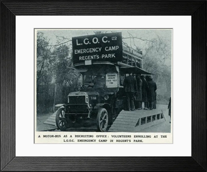 Framed Print : Recuiting volunteers for bus-driving 1926 Framed Print : Recuiting volunteers for bus-driving 1926
