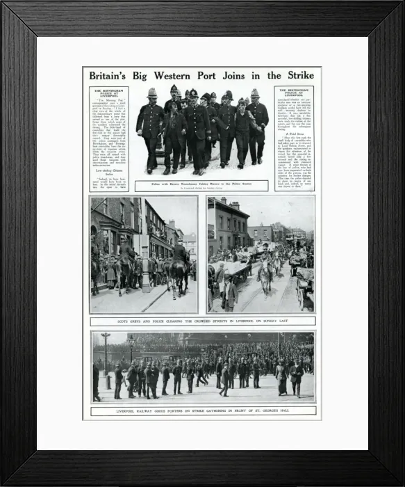 Framed Print : Liverpool General transport Strike 1911 Framed Print : Liverpool General transport Strike 1911