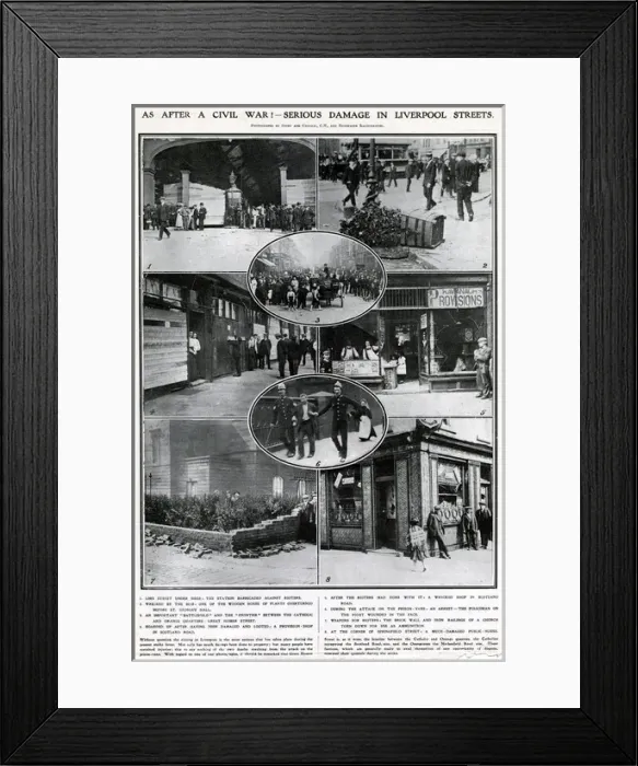 Framed Print : Railway strike 1911: Aftermath Framed Print : Railway strike 1911: Aftermath