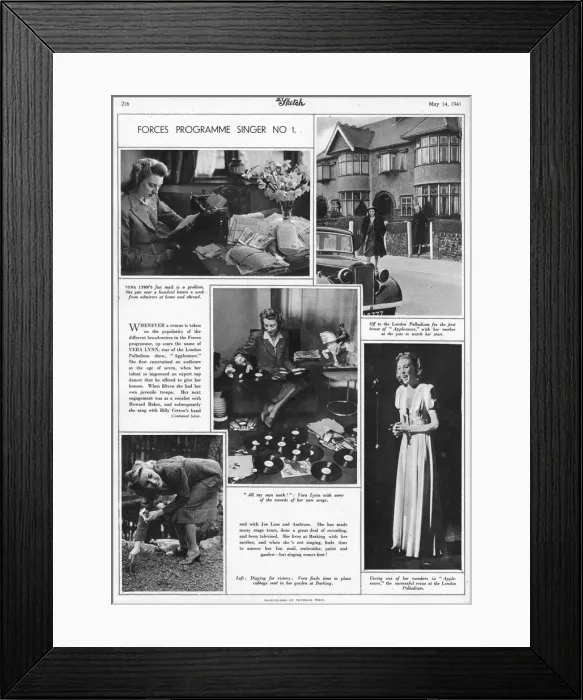 Framed Print : Vera Lynn during the Second World War Framed Print : Vera Lynn during the Second World War