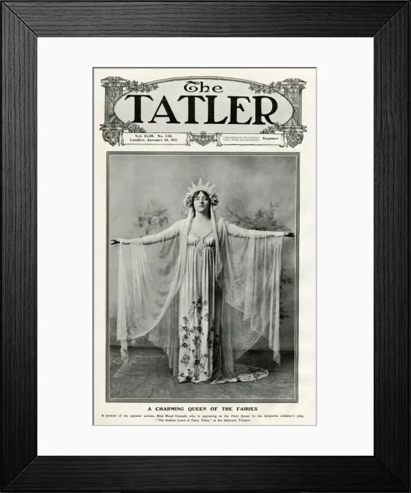 Framed Print : Tatler cover - Maud Cressall as the Fairy Queen Framed Print : Tatler cover - Maud Cressall as the Fairy Queen