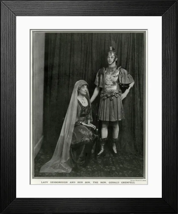 Framed Print : Lady Desborough & Billy Grenfell - costume masque Framed Print : Lady Desborough & Billy Grenfell - costume masque