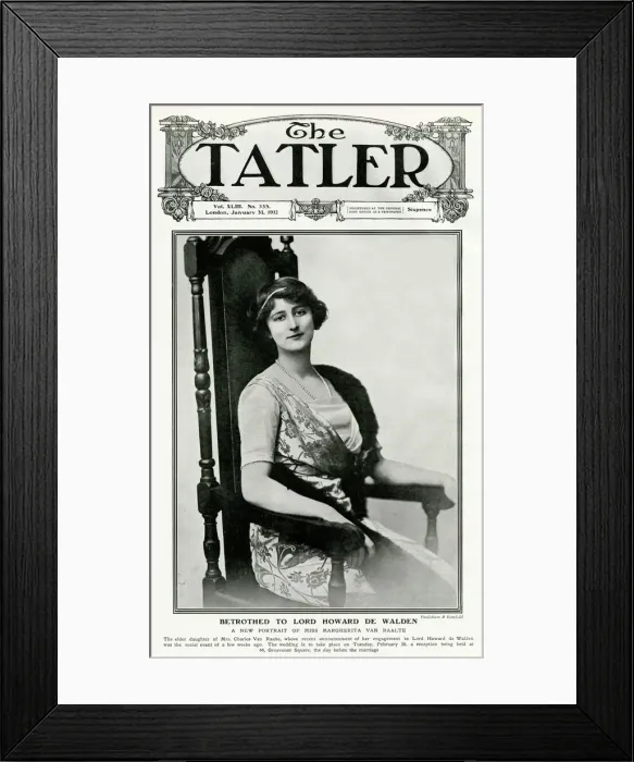 Framed Print : Tatler cover - Lady Howard de Walden Framed Print : Tatler cover - Lady Howard de Walden