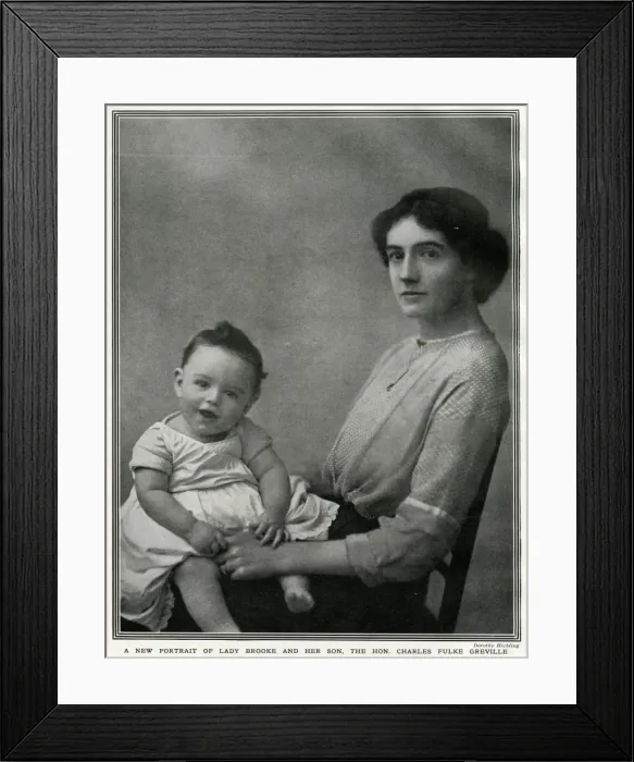 Framed Print : Lady Brooke with baby Charles Fulke Greville