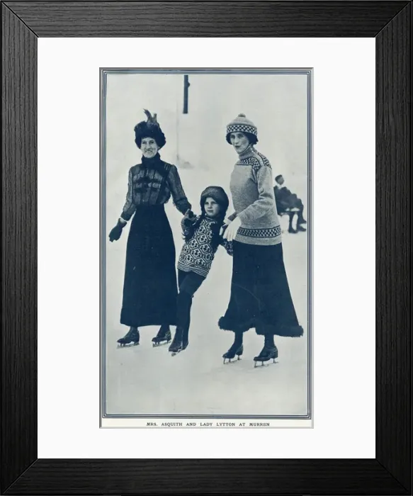 Framed Print : Margot Asquith & Lady Lytton at Murren Framed Print : Margot Asquith & Lady Lytton at Murren