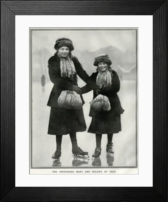 Framed Print : Princess Mary & Princess Helena of Teck