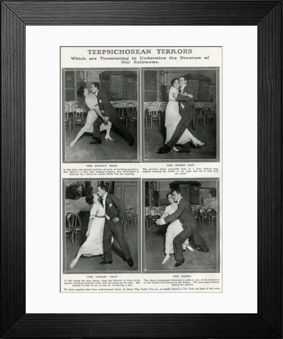Framed Print : New sensation dance crazes, 1912 Framed Print : New sensation dance crazes, 1912