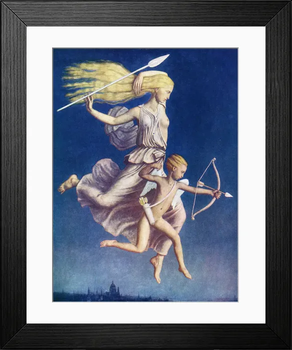 Framed Print : Love and Beauty by Ernest Procter Framed Print : Love and Beauty by Ernest Procter