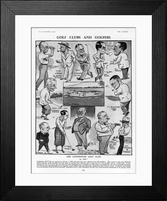 Framed Print : Members of Cuddington Golf Club, Surrey, 1933 Framed Print : Members of Cuddington Golf Club, Surrey, 1933