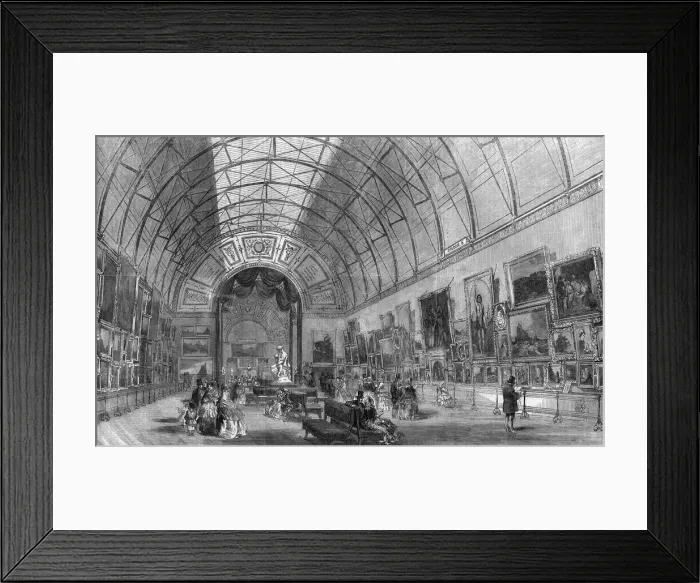 Framed Print : Gallery of Modern Painters, Manchester exhibition 1857 Framed Print : Gallery of Modern Painters, Manchester exhibition 1857