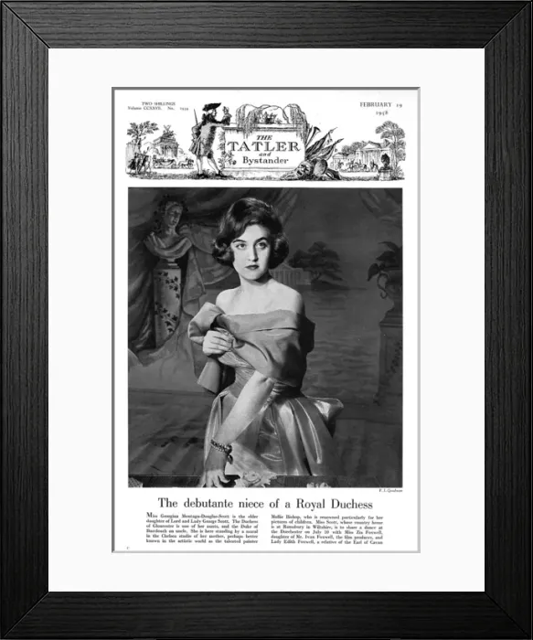 Framed Print : Tatler cover - Miss Georgina Montagu-Douglas-Scott Framed Print : Tatler cover - Miss Georgina Montagu-Douglas-Scott