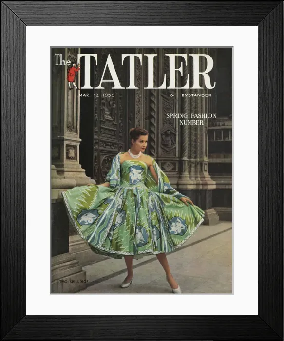 Framed Print : Tatler cover - Pucci dress, 1958 Framed Print : Tatler cover - Pucci dress, 1958
