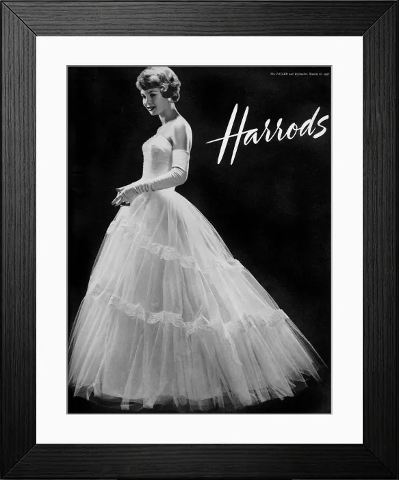 Framed Print : Harrods ballgown of nylon net, 1958 Framed Print : Harrods ballgown of nylon net, 1958