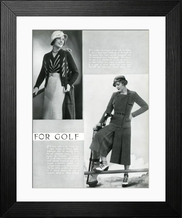 Framed Print : Fashion for golf 1933 Framed Print : Fashion for golf 1933