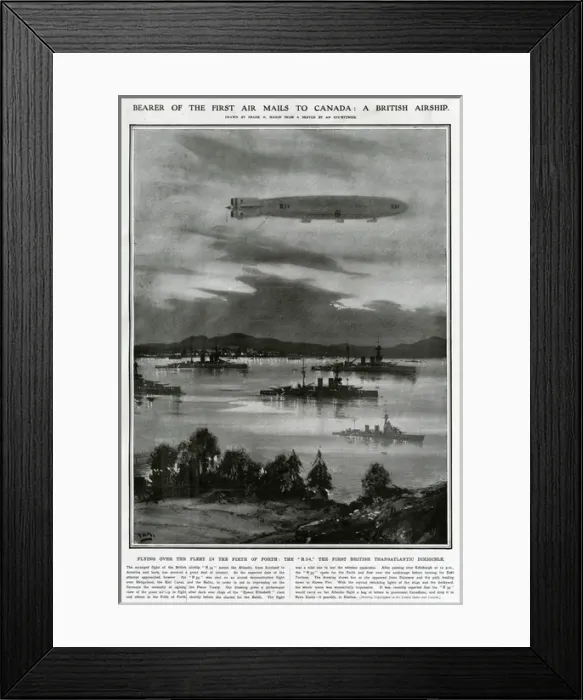 Framed Print : R34 Airship, Transatlantic crossing 1919 Framed Print : R34 Airship, Transatlantic crossing 1919