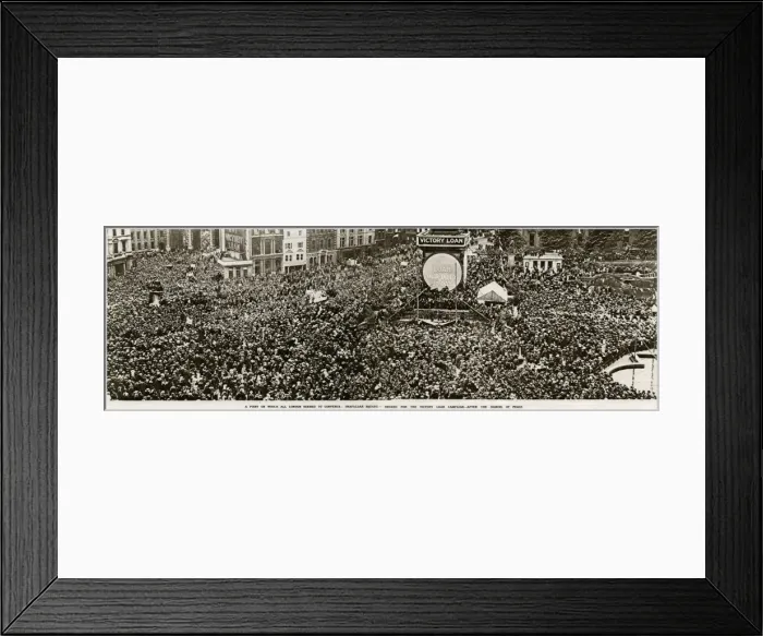 Framed Print : Trafalgar Square - Victory Loan Campaign 1919 Framed Print : Trafalgar Square - Victory Loan Campaign 1919