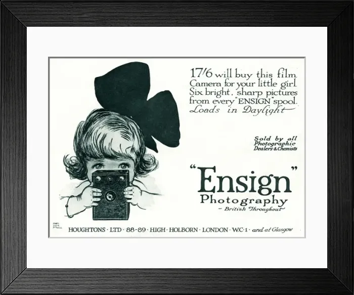 Framed Print : Advert for Ensign camera 1919 Framed Print : Advert for Ensign camera 1919