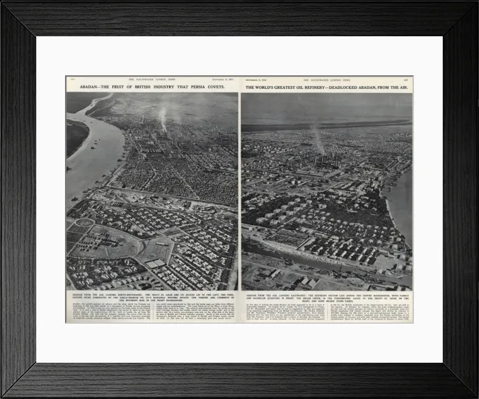 Framed Print : Abadan Oil Refinery from the air Framed Print : Abadan Oil Refinery from the air