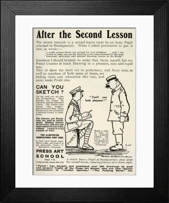 Framed Print : Advertisement for the Press Art School Framed Print : Advertisement for the Press Art School