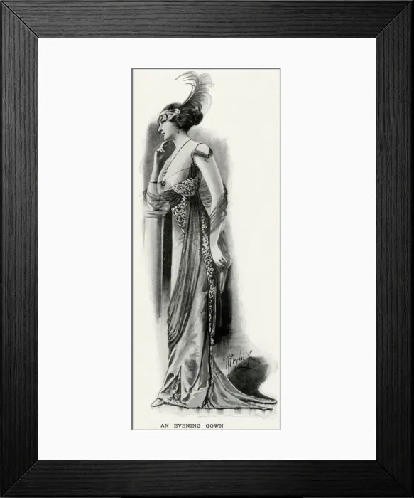 Framed Print : Evening gown 1912 Framed Print : Evening gown 1912