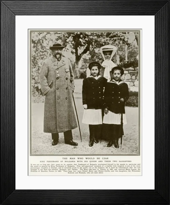Framed Print : Ferdinand I of Bulgaria with family 1912 Framed Print : Ferdinand I of Bulgaria with family 1912