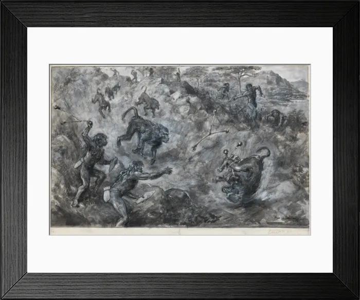 Framed Print : How Acheulean Man Captured His Prey Framed Print : How Acheulean Man Captured His Prey