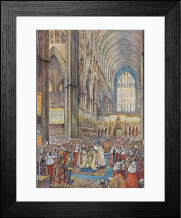 Framed Print : Coronation of Queen Elizabeth II - Westminster Abbey Framed Print : Coronation of Queen Elizabeth II - Westminster Abbey