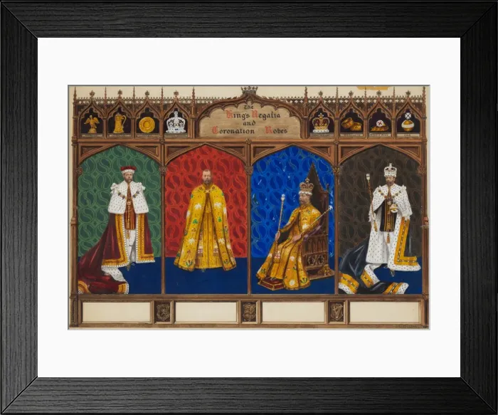 Framed Print : The Kings Regalia and Coronation Robes Framed Print : The Kings Regalia and Coronation Robes