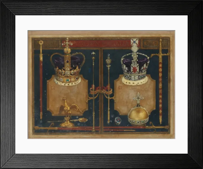 Framed Print : The Crown Regalia - 1953 Coronation Framed Print : The Crown Regalia - 1953 Coronation