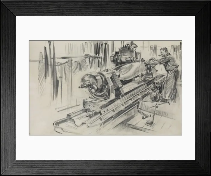 Framed Print : Propellers for Britains Warplanes: Machining the Blades Framed Print : Propellers for Britains Warplanes: Machining the Blades