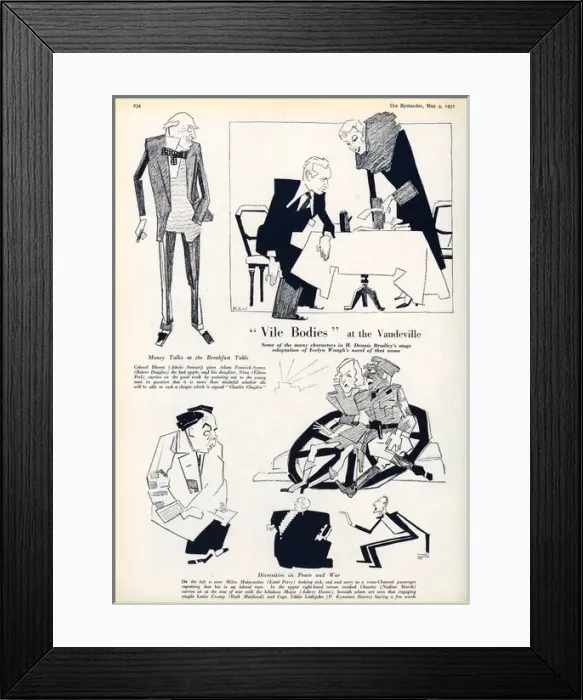 Framed Print : Production of Vile Bodies at the Vaudeville Theatre, London Framed Print : Production of Vile Bodies at the Vaudeville Theatre, London