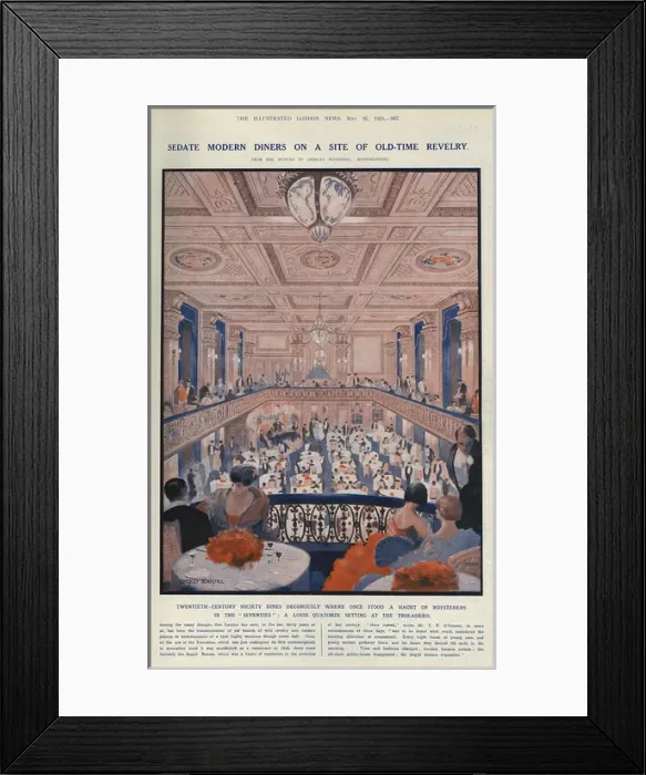 Framed Print : Sedate modern diners, the Trocadero by Chesley Bonestell Framed Print : Sedate modern diners, the Trocadero by Chesley Bonestell