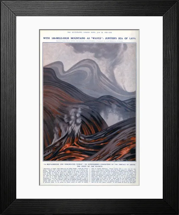 Framed Print : Jupiters Sea of Lava by Scriven Bolton Framed Print : Jupiters Sea of Lava by Scriven Bolton