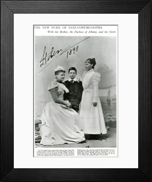 Framed Print : Princess Helena of Waldeck and Pyrmont with her children Framed Print : Princess Helena of Waldeck and Pyrmont with her children