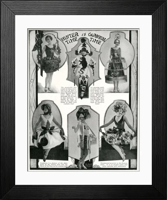 Framed Print : Fancy dress for winter Carnival 1929