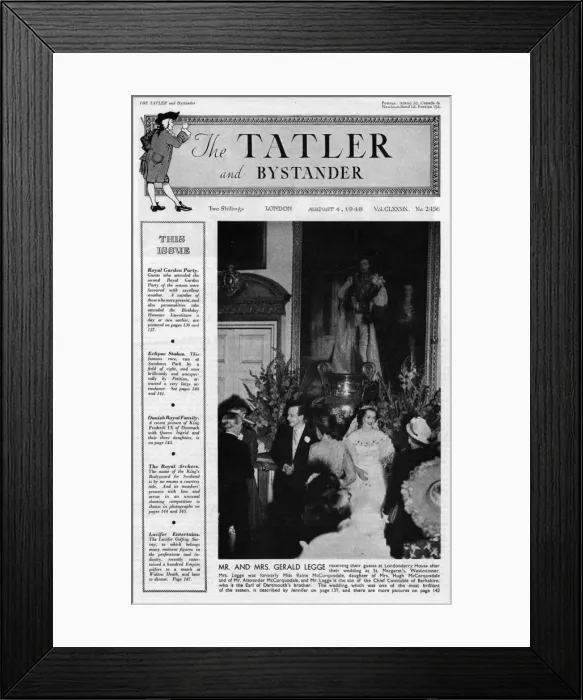 Framed Print : Wedding of Raine McCorquodale & Gerald Legge, 1948 Framed Print : Wedding of Raine McCorquodale & Gerald Legge, 1948